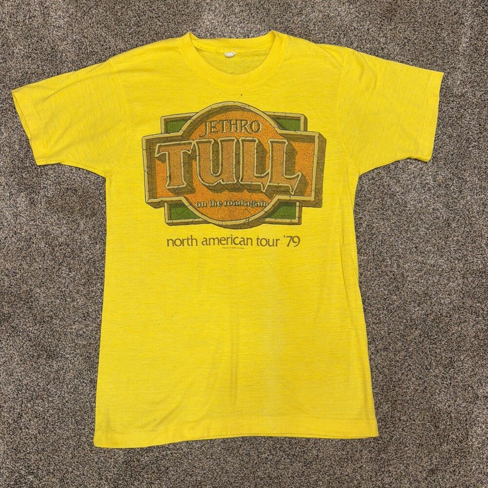 Vtg 1979 Jethro Tull On The Road Again Tour Shirt M S/S Original Tee USA